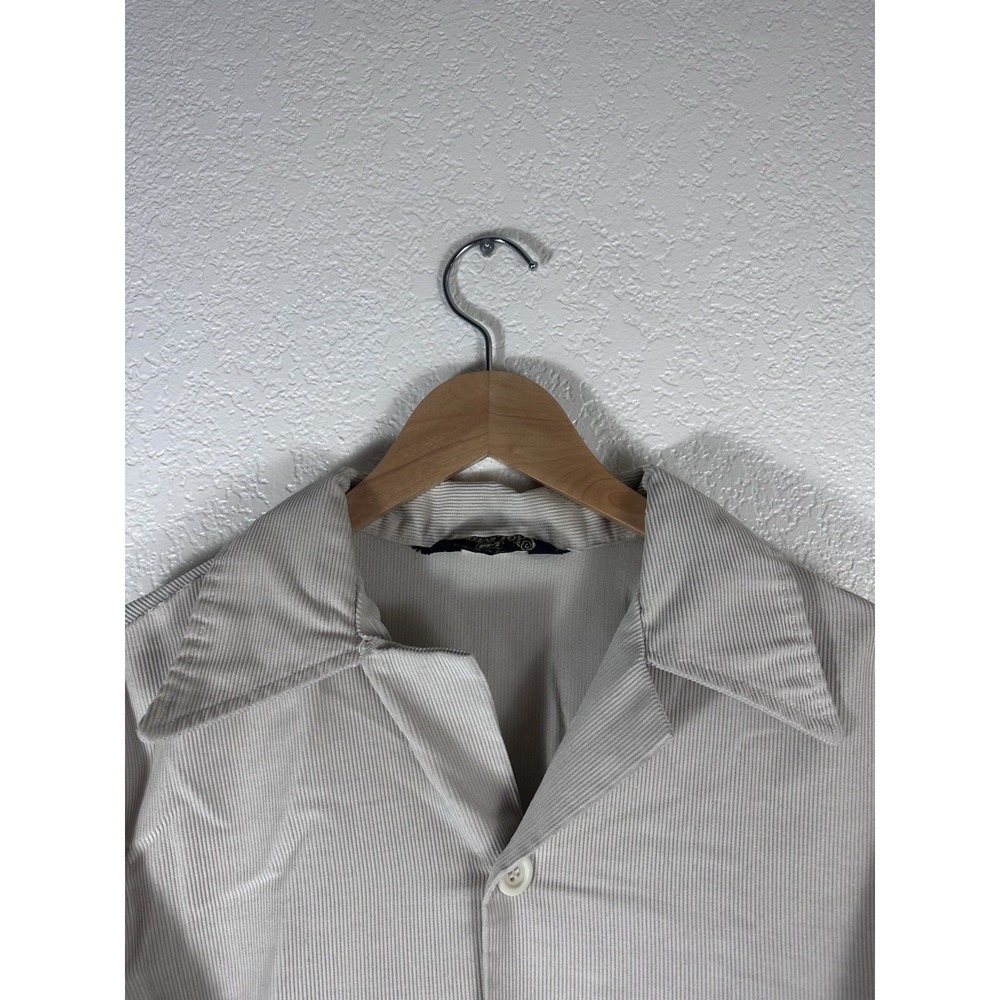 Vintage 70s Tobias Tops Corduroy Jacket Cream Beige Workwear Distressed 1970s - Picture 3 of 15